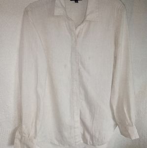 Lord & Taylor Linen Button Down Shirt